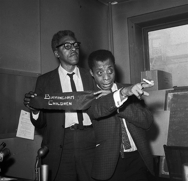 James Baldwin (right) and Bayard Rustin