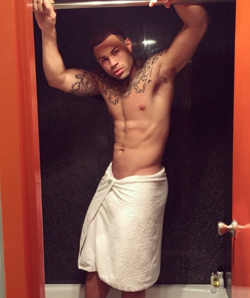 Fresh out the shower, looking so tempting.