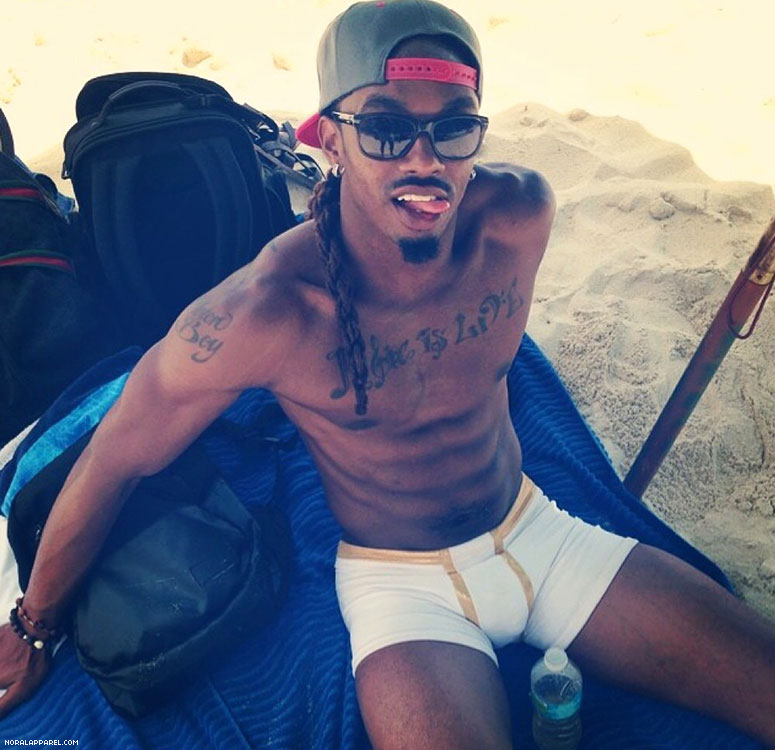 The NoRal Apparel White Gold Boxer. Model: PJ