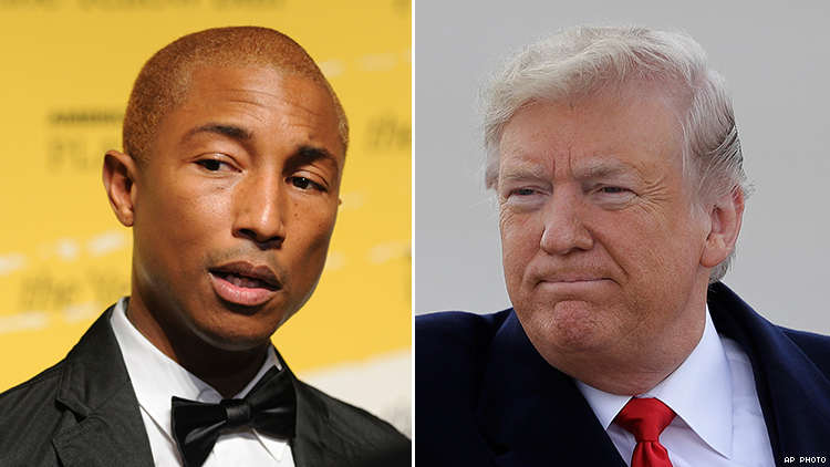 Pharrell Isn't 'Happy' With Trump: Files Cease and Desist  