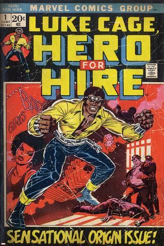 Marvel Comics Retro Luke Cage Hero For Hire Comic Book Cover No 1 Origin Aged A G 13758486 13198931