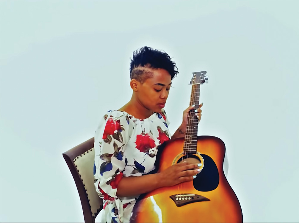 “This is South Africa” by Jovislash highlights violence against women and shares newspaper headlines, including one from 2017, proclaiming “63 women killed in 30 days in SA.”