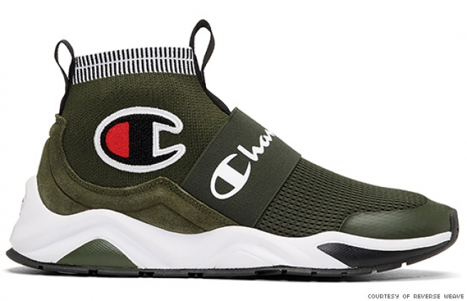 Champion Reverse Weave Green Rally Pro High-Top Sneakers