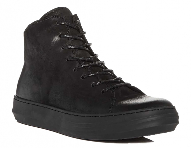 Karl Lagerfeld Paris Men’s Nubuck Leather High Top Sneakers